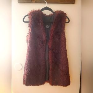 Me Jane Faux Fur Vest sz s